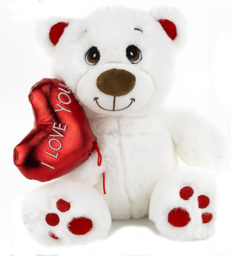 Peluche orso bianco - love, you