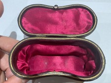 Antique Opera Glasses Theatre Glasses Leather Case Metal Catch Red Liner 42