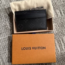 Louis Vuitton Monogram Eclipse sottile grigio x nero nuovo scatola porta carte