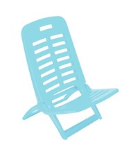 SEDIA DA SPIAGGIA PIEGHEVOLE "PLAYA" IN POLIPROPILENE BLU CHIARO 40X51,5X62 CM