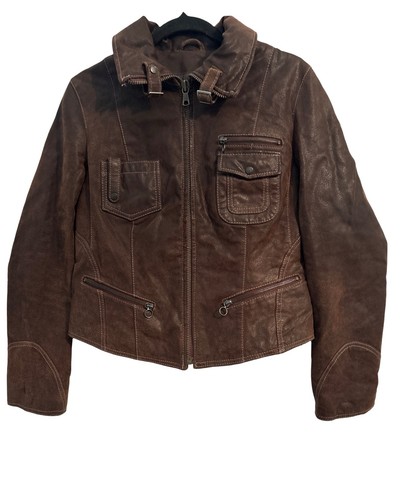 Giacca pelle marrone - giacca,