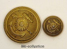 2 Bottoni Militari. Marina Militare - REPUBBLICA ARGENTINA. Circa 1870. 23/13 mm