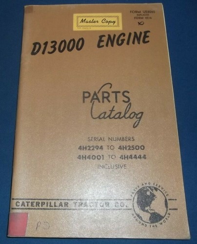 Cat caterpillar d13000 parti - caterpillar,