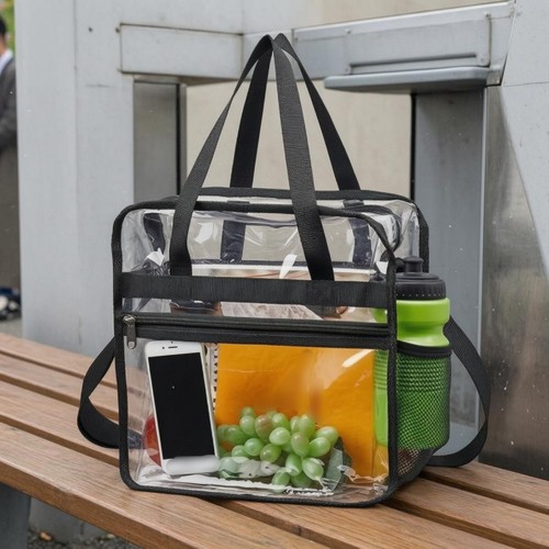 Borsa trasparente con - borsa, cerniera
