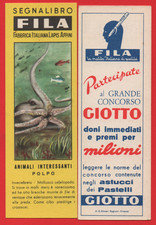 SEGNALIBRO FILA SERIE ANIMALI INTERESSANTI POLPO RETRO GIOTTO BLU