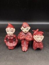 3 statuine elfi elfi fata pixie bordeaux