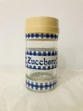 FERRERO NUTELLA BARATTOLO CONTENITORE VASO IN VETRO ZUCCHERO COLORE BLU ANNI 70