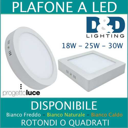 Plafoniera led soffitto 12w - plafoniera,