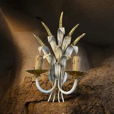 Applique Due Luci Metallo Beige Oro