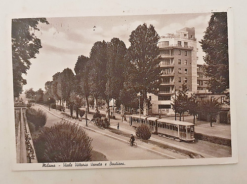 Cartolina milano viale - cartolina,