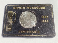 Moneta 20 LIRE Centenario Benito Mussolini 1883-1983