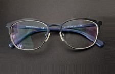 Occhiali da vista Emporio Armani montatura blu metallo e plastica