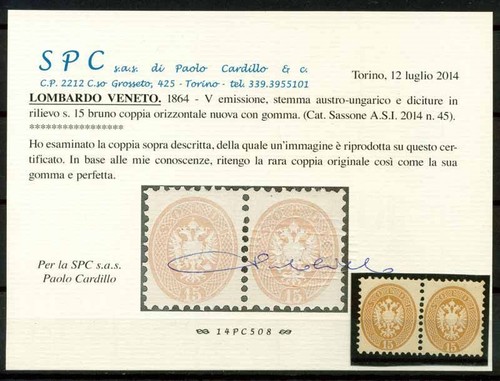 Lombardo veneto 1863 - sass., 45