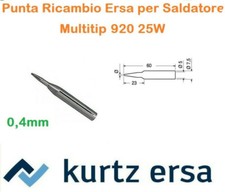 PUNTA RICAMBIO ERSADUR 0,4mm PER SALDATORE KURTZ ERSA MULTITIP 920 25W