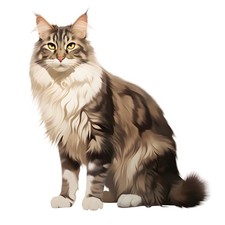 4 adesivi gatto delle foreste