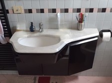 mobile bagno Sospeso" Mill Arredamenti" con lavabo e Piano In Marmo Di...