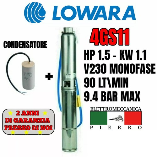 4gs11m lowara pompa sommersa - 4gs11m,