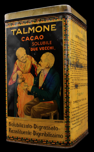 Antica grande scatola latta - antica,
