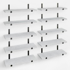 Set 10 Mensole in Legno Grigio