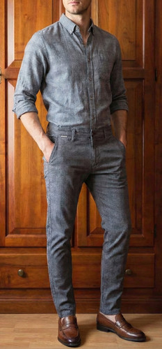 Pantaloni chino cotton silk - pantaloni,