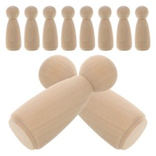  10pcs piccola bambola di legno uomo bambini giocattoli graffiti puppet (65mm