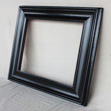 Cornice NEOCLASSICA Massiccia NERA in LEGNO SCOLPITO Epoca 900 Antica Vintage