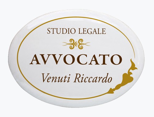 Targa ceramica ovale studio - targa,