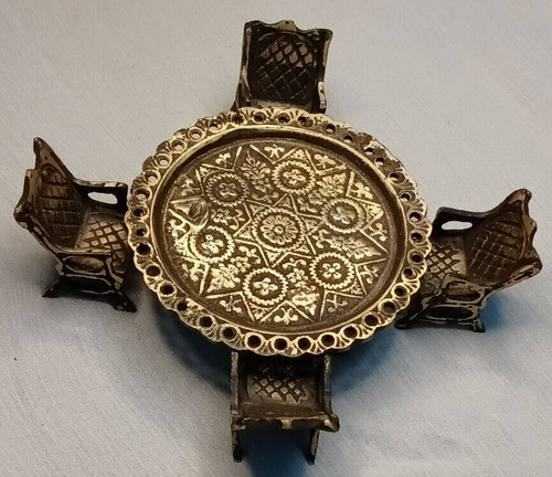 Antique egyptian brass table - antique,