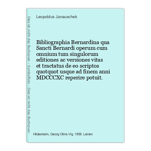 Bibliographia bernardina qua - bibliographia,