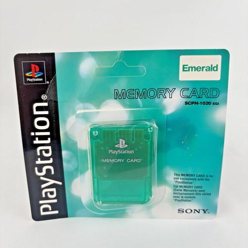 Memory card ps1 ps2 psx - card, verde