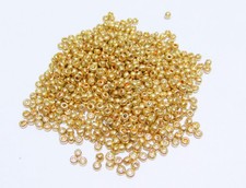 15gr  perline conteria seed beads in vetro  3mm  8/0 colore oro bijoux