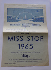 a218) Viareggio Stabilimento Balneare Nettuno 1° Centenario  Miss Stop 1965