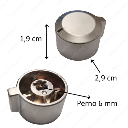 Manopola satinata plastica - manopola, in