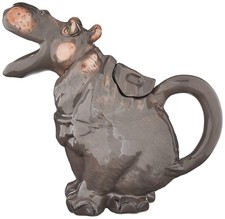 Teiera ippopotamo in ceramica
