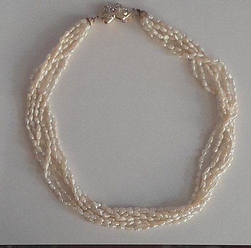 Collana perle fiume con - di,