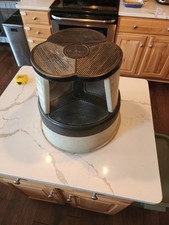 SGABELLO VINTAGE ROLLING KIK 14" PASSO BEIGE E NERO spedizione gratuita 