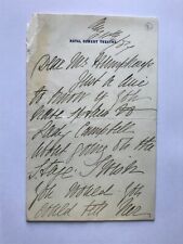 Autograph VIOLET MELNOTTE (†1935)-handwritten letter from ROYAL COMEDY THEATRE