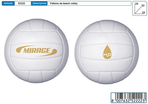 Pallone cuoio volley bianco - cuoio,