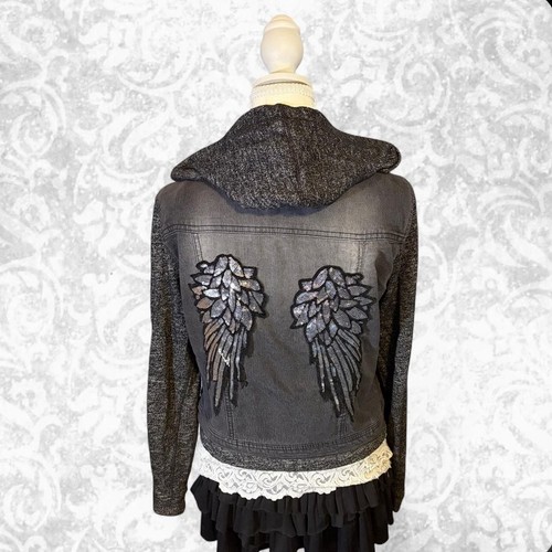 Giacca lei denim nero - giacca,
