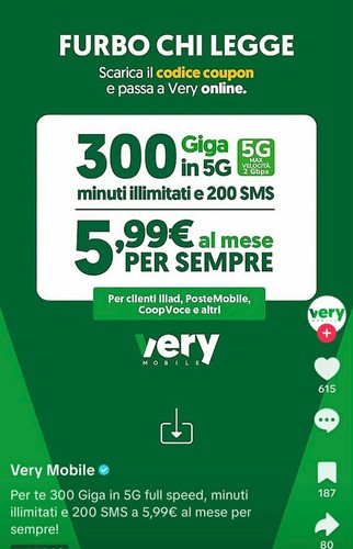 Very mobile coupon sconto - very,