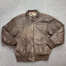 Giacca volante pelle adulto piccola marrone militare aviatore volo USA bomber uomo