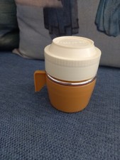 Tazza tazzina vintage Bar Termos Thermos Plastica Vetro Rosalin Germany h8,5cm.
