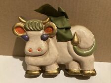 THUN Formella Vintage Mucca Originale Ceramica Da Appendere