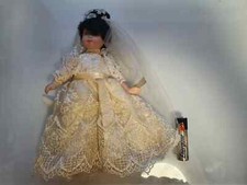 DOLLS BAMBOLE IN CERAMICA BISQUIT MINI DOLL VESTITO DA COMUNIONE