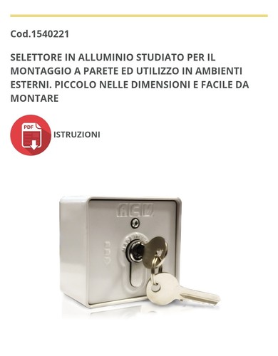 Selettore chiave metallo - selettore, di