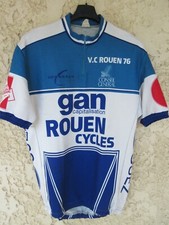 Maillot cycliste V.C ROUEN 76 GAN PEUGEOT CYCLES vintage années 80 shirt trikot 