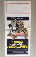 LOCANDINA,s27  ,LA MOGLIE IN BIANCO L'AMANTE AL PEPE LINO BANFI PAMELA PRATI SEX