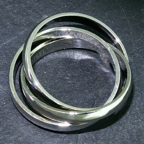 Anelli acciaio inox lui - acciaio,