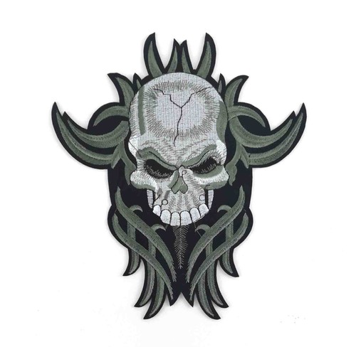 Patch teschio fiamma fantasma