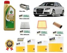 Kit Filtri Tagliando per Audi A4 8EC,B7 1.9 TDi 85 Kw 116 Hp + 5 Lt Castrol 5w30